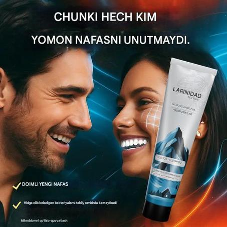 🦷💎 Larinece™ ftoridli minerallashtiruvchi tish pastasi – tabassumingizni himoya qiling, mustahkamlang va yorqinroq qiling! 🌿✨