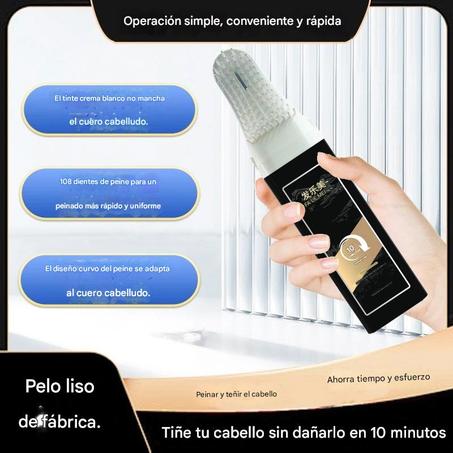 Portable safe hair dye comb