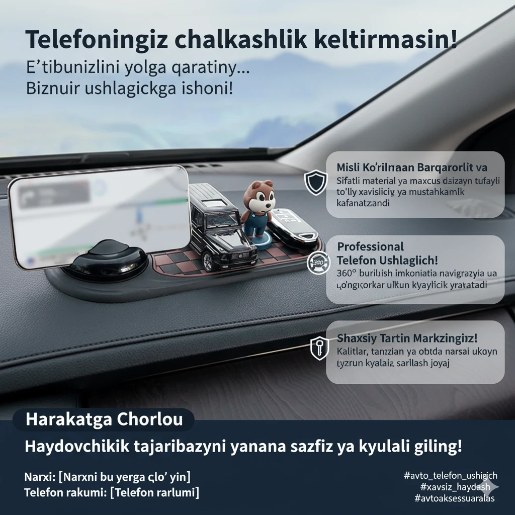 Avtomobil telefon ushlagichi