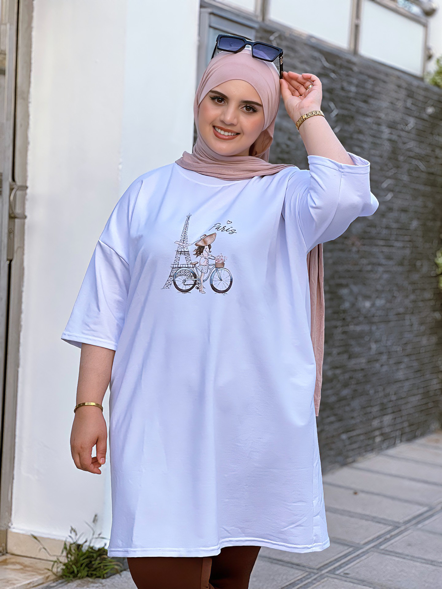 اونسومبل اوفر سايز صيفي للمحتجبات والغير المحتجبات