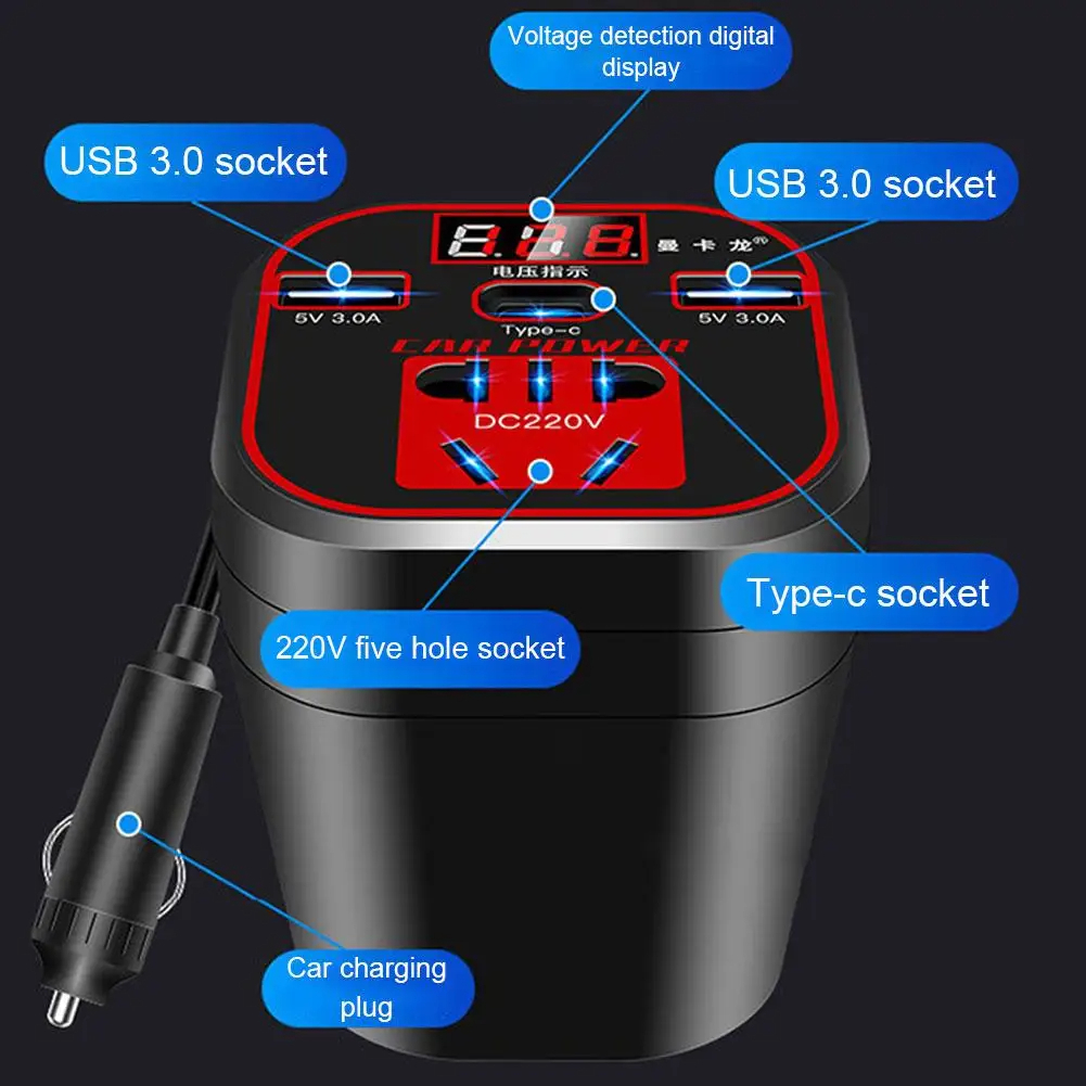 Onduleur de voiture محول طاقة مثبت على السيارة