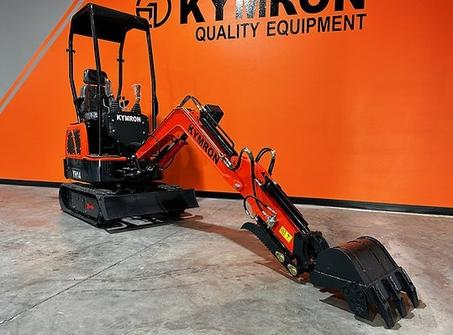 KYMRON® YH14 Mini Excavator (w/ Side Swing Boom & Retractable Tracks)