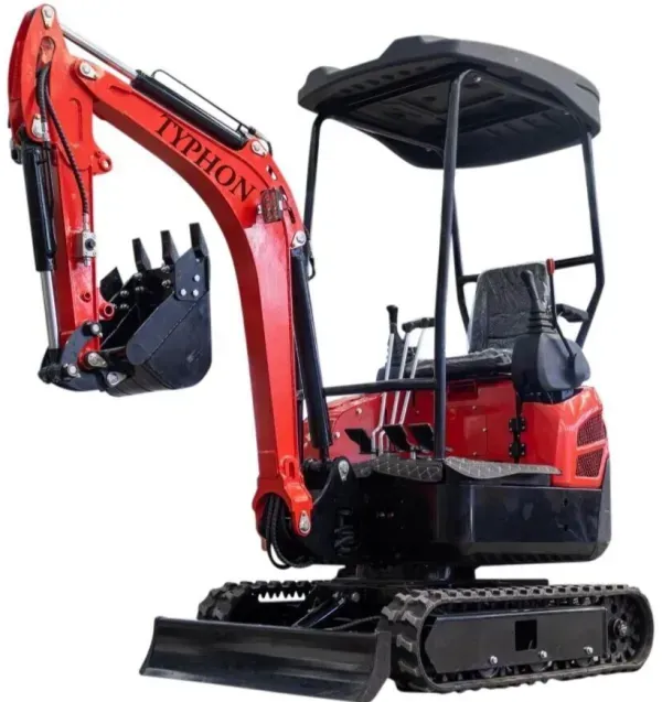 New 4,000 lb TYPHON Lux Mini Excavator Rubber Track with Kubota Diesel Engine USA