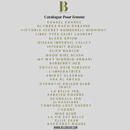 CHOISISSEZ 3 PARFUMS + LE 4 EME GRATUIT