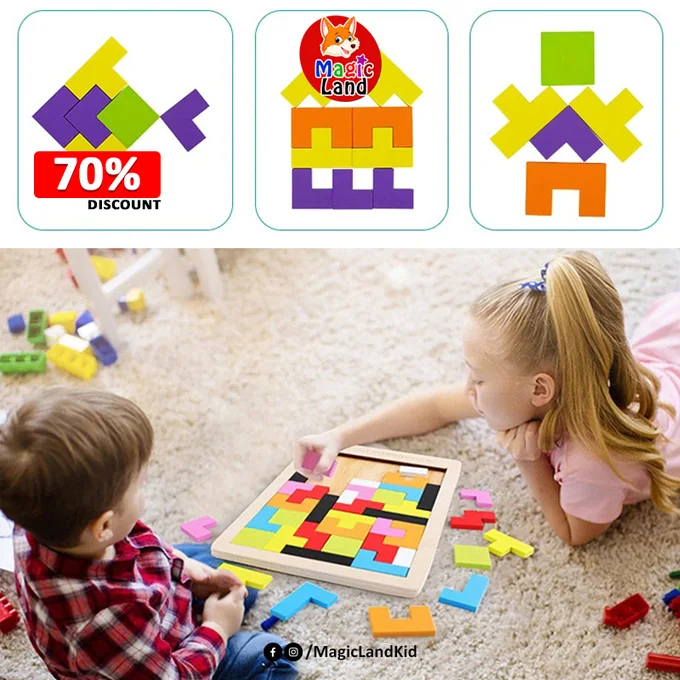 Puzzle Mathématique En Bois ADOCARN - Jouet Éducatif Coloré Pour Enfants, Développement Mémoire Et Créativité Dès Le Plus Jeune Âge