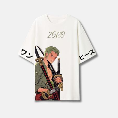 T-shirt - Zoro - One piece- Blanc/Noir
