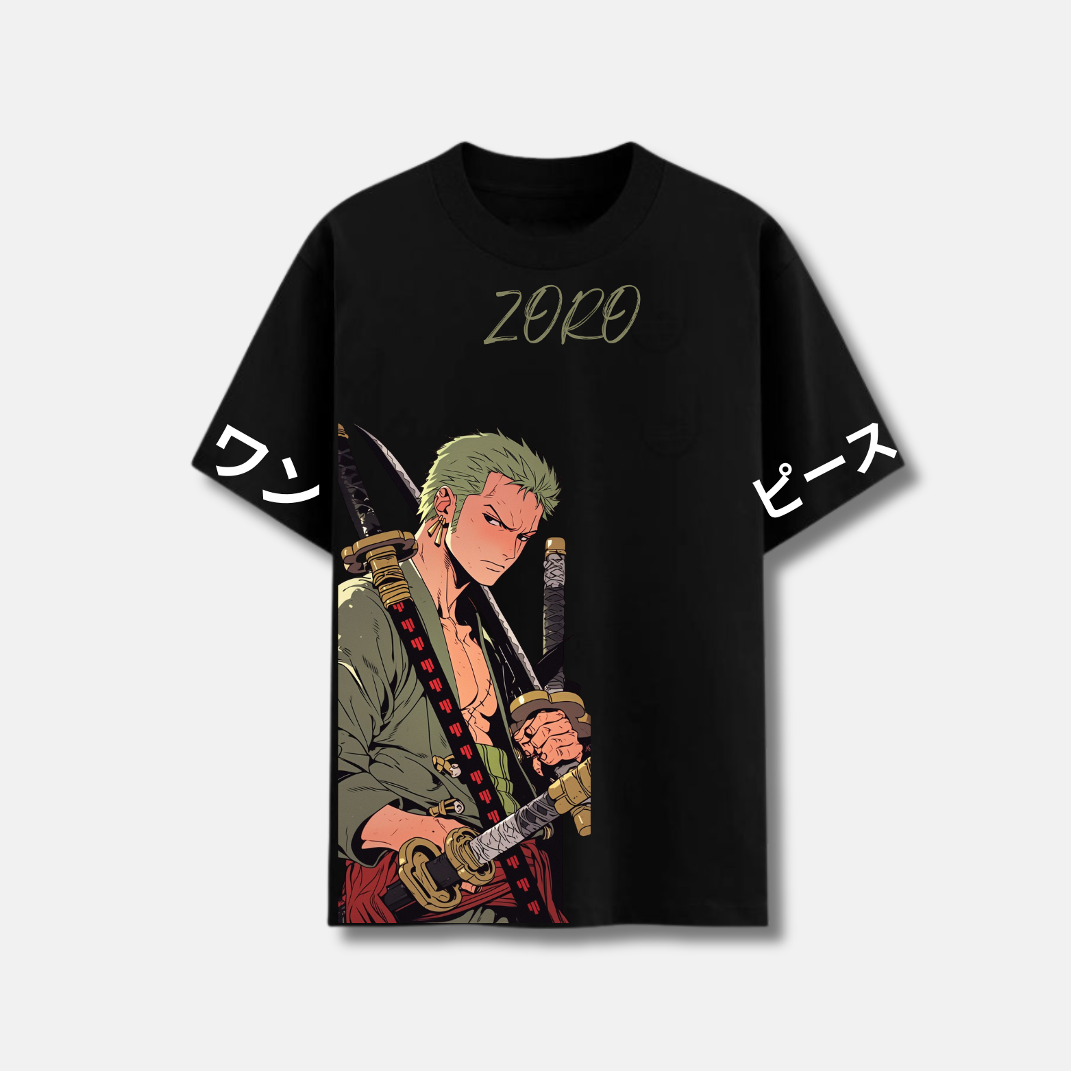 T-shirt - Zoro - One piece- Blanc/Noir