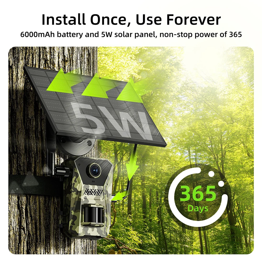 Camera de chass 4G solaire 4K