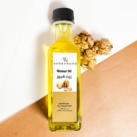 Huile de Noix Alimentaire – Pressée à Froid, 100 % Pure et Naturelle