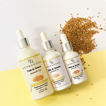 Huile de Sésame Cosmétique - 100% Pure et Pressée à Froid