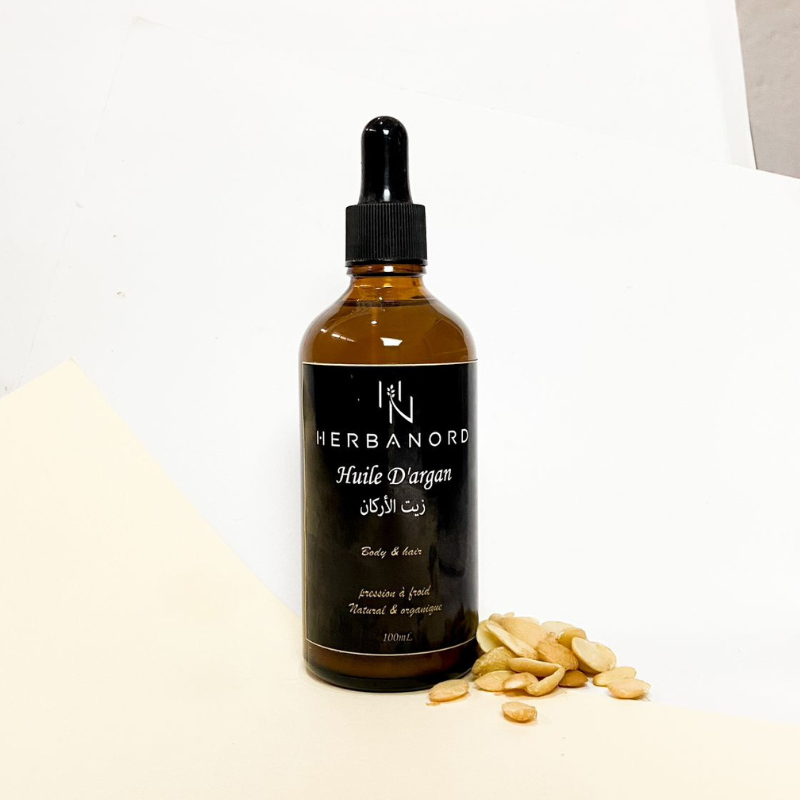 Huile d’Argan Cosmétique  – Pressée à Froid, 100 % Pure et Naturelle