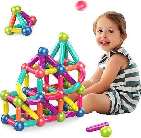 Magnetic Sticks - 25 pcs  - ألعاب البناء المغناطيسية للأطفال
