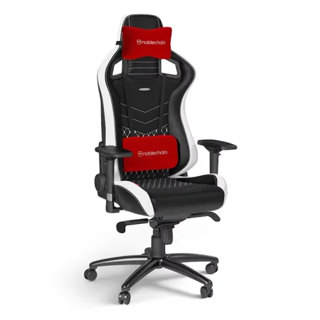 Noblechairs EPIC Real Leather BlackRedWhite