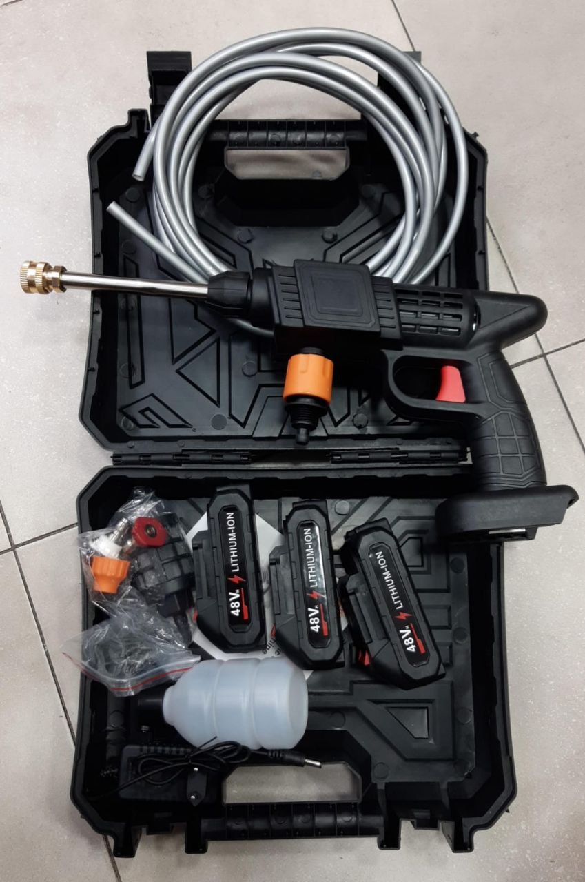 Nettoyeur haute pression sans fil, pistolet à eau Portable pour lavage de voiture+3 batterie 48V