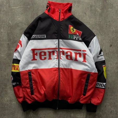 Ferrari White Bomber Jacket – Unisex