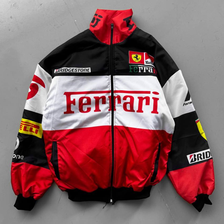 Ferrari White Racing Bomber Jacket – Unisex