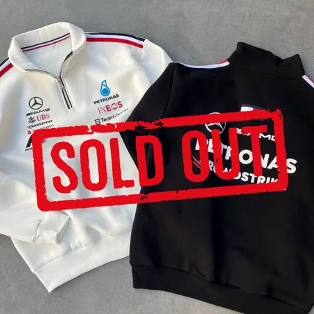 Mercedes-AMG Petronas F1 Half-Zip Sweatshirt – 100% Cotton