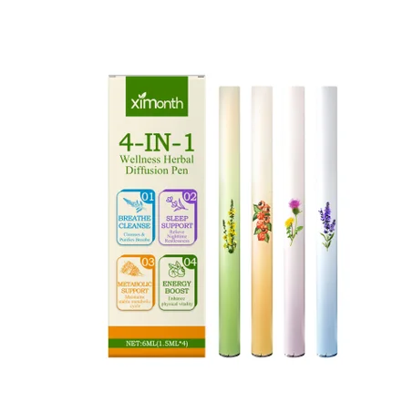 🌿 Calm Revitalizing Pen – Herbal Lung Purifier حزمة المستنشق العشبي 4 في 1