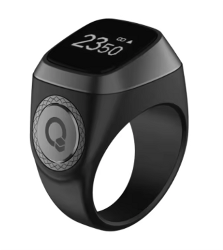 عداد الإصبع بشاشة OLED وعداد التسبيح وتذكير بوقت الصلاة