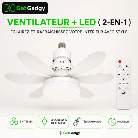 Ventilateur + LED ( 2-en-1 )