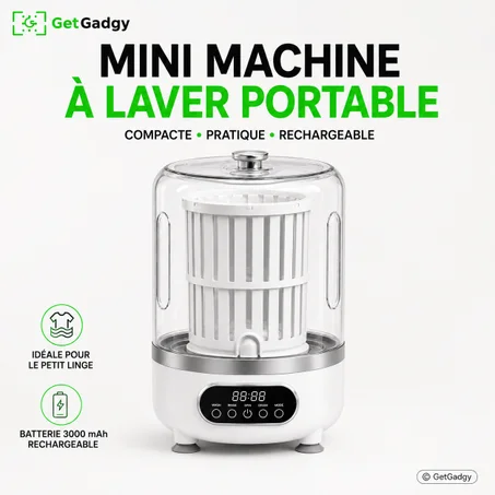 Mini Machine à Laver Portable 2-en-1 – Lavage & Essorage | GetGadgy