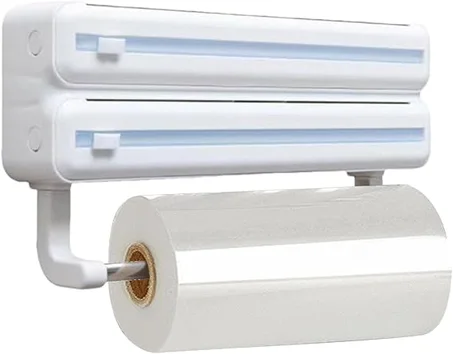 منظم ورق مطبخ ثلاثي مع حامل على الحائط