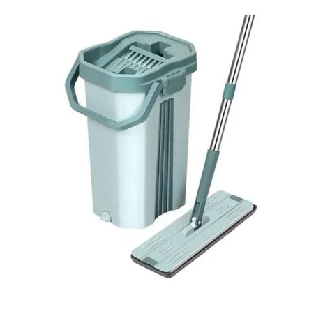 ممسحة جافة ورطبة، مع دلو، بدون استخدام اليدين