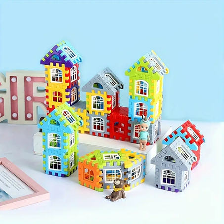 Jeu créatif de blocs de construction colorés