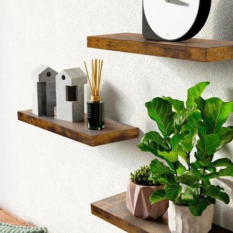 Pack de 3 étagères solides et faciles à installer – Idéales pour le salon, l'entrée, la cuisine, le bureau, la salle de bain, le coin café,