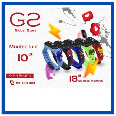 MONTRE NUMÉRIQUE LED 3D TACTILE SPORT EN SILICONE POUR ENFANTS