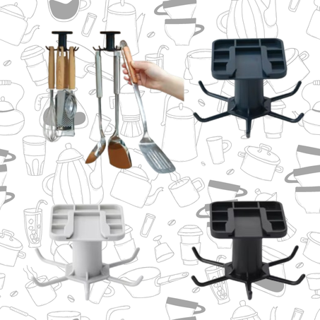 منظم خطافات متعدد الاستخدامات للمطبخ والحمام