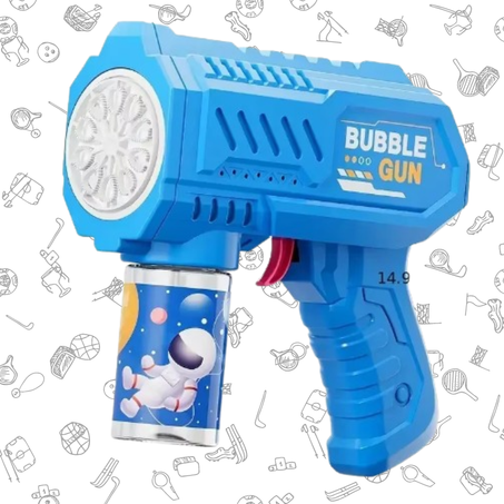 مسدس الفقاعات الكهربائي بـ 12 فتحة للأطفال