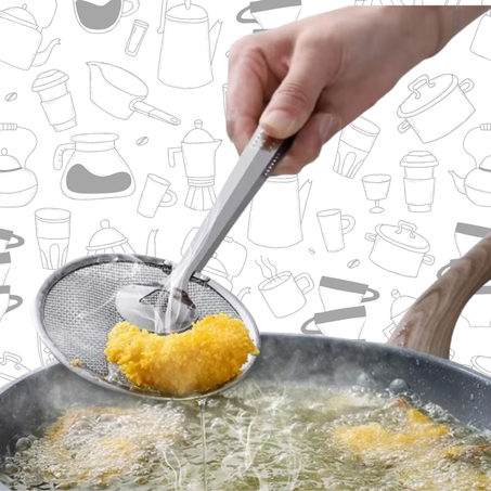 ملعقة مصفاة ومصفاة الزيت متعددة الوظائف من الفولاذ المقاوم للصدأ