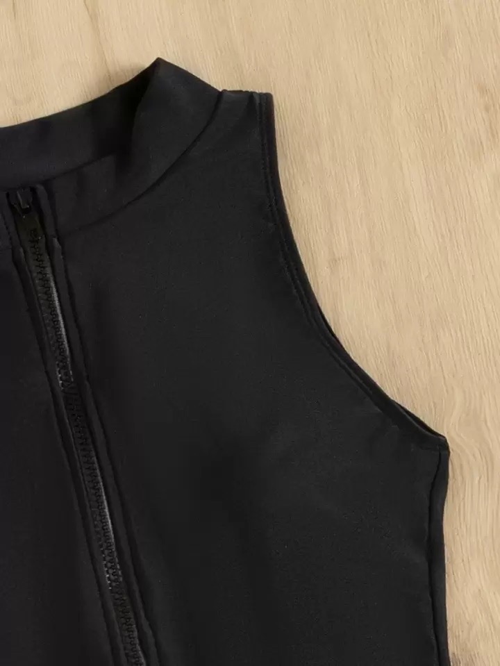 Swim SPRTY Maillot De Bain Une Pièce Liseré Contrastant Zippé
