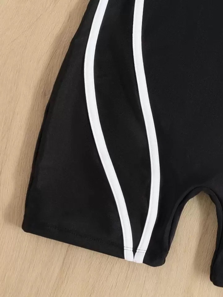 Swim SPRTY Maillot De Bain Une Pièce Liseré Contrastant Zippé
