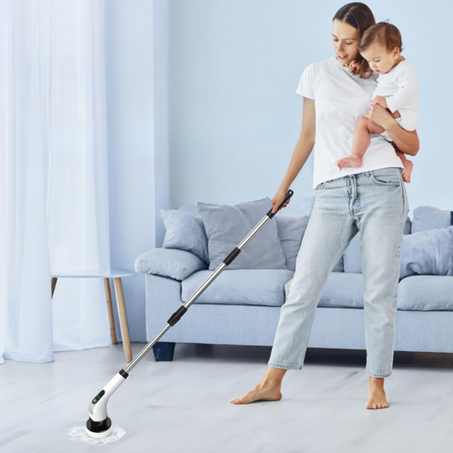 فرشاة التنظيف الكهربائية اللاسلكية – قوية، صامتة، وقابلة للشحن!