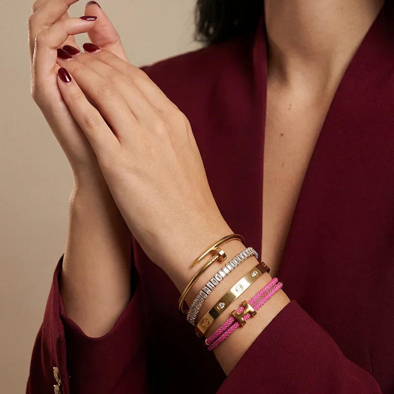 Pack Luxe – 4 Bracelets en Acier Inoxydable