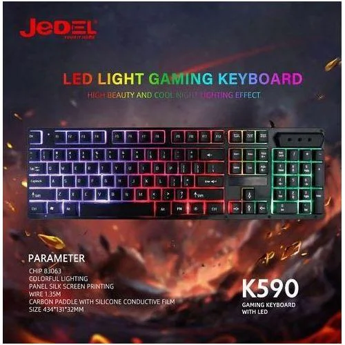 Clavier Gaming JEDEL K580 – Rainbow LED