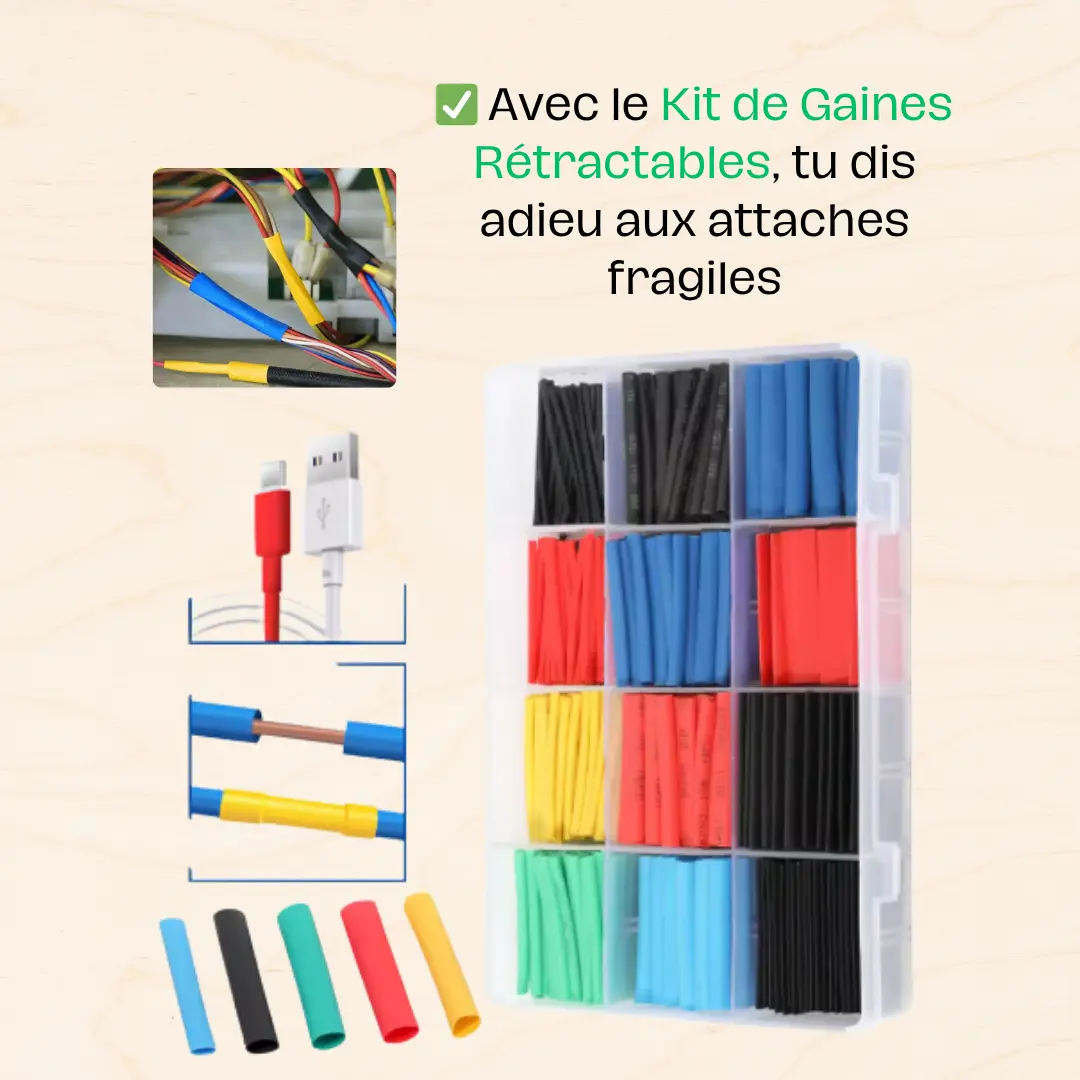 ThermoGaine – Connexions Électriques Sûres, Durables et Proprement Organisées - achetez-en un, obtenez un gratuit
