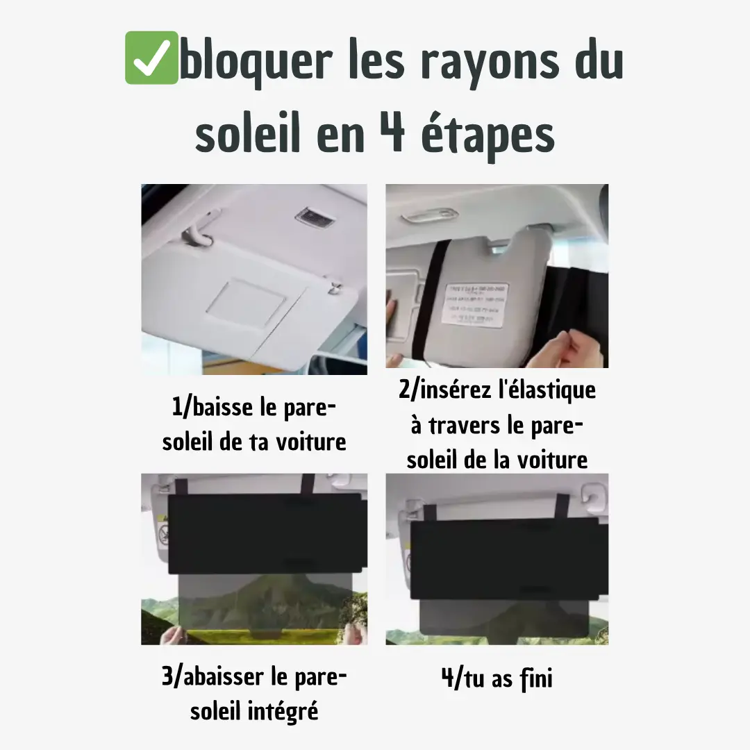 pare-soleil de voiture polarisé extensible