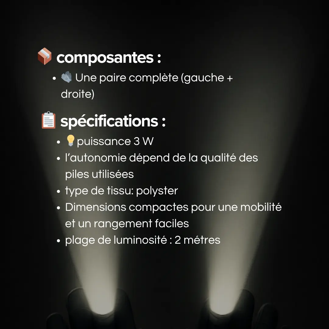 🔦 Lumigants – Éclairez Tout, Gardez Vos Mains Libres