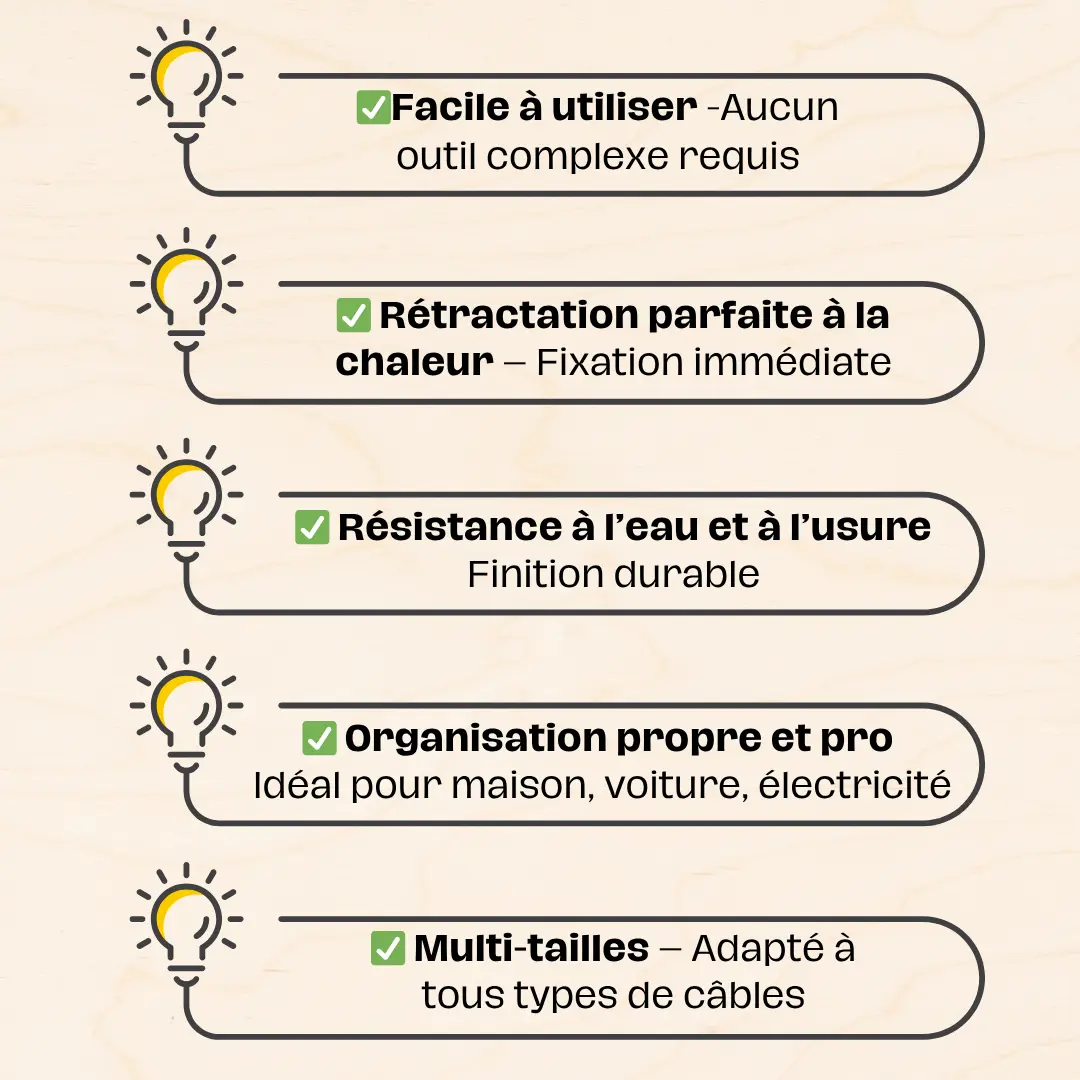 ThermoGaine – Connexions Électriques Sûres, Durables et Proprement Organisées - achetez-en un, obtenez un gratuit
