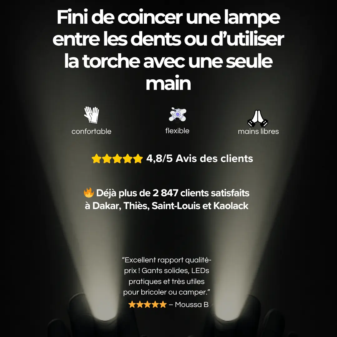 🔦 Lumigants – Éclairez Tout, Gardez Vos Mains Libres
