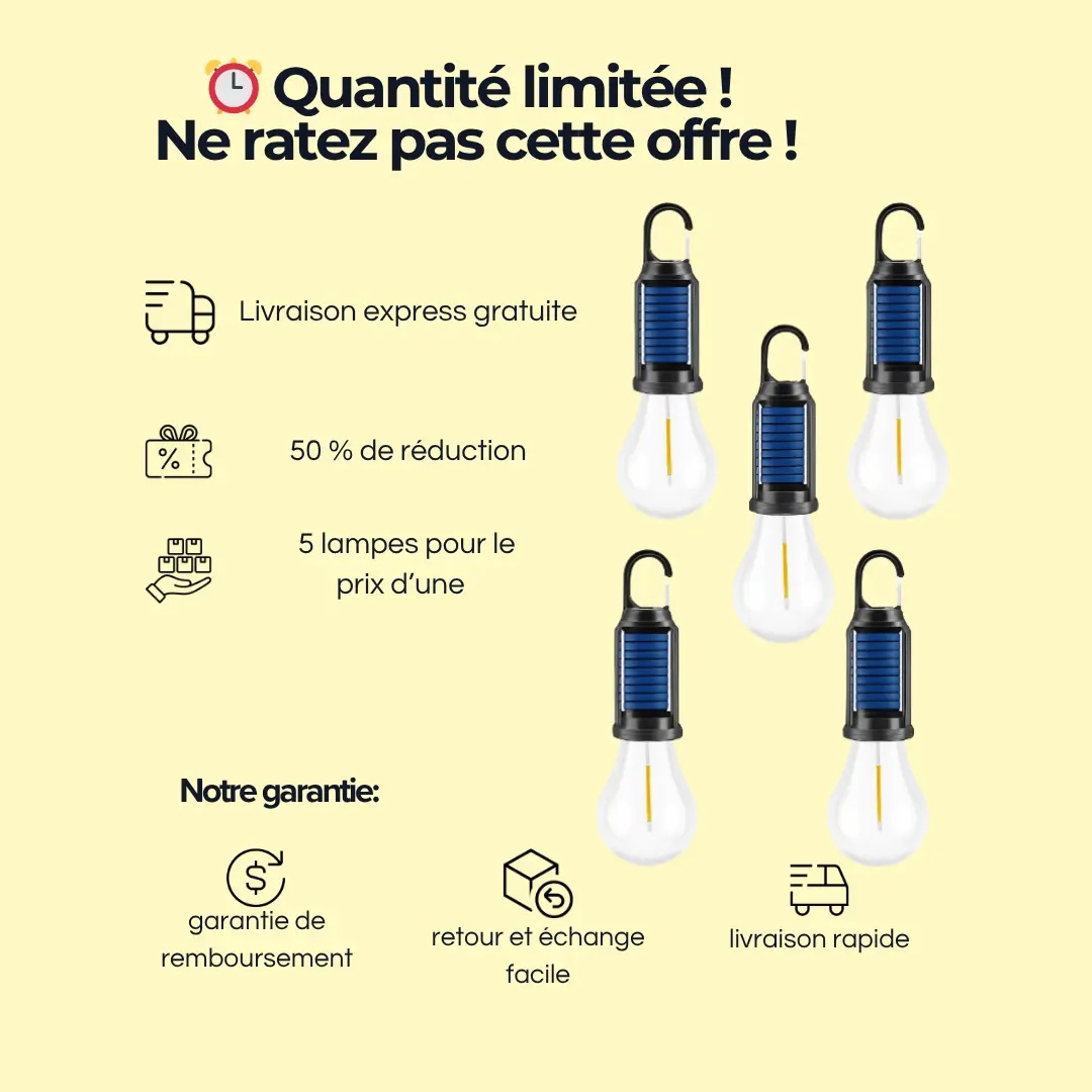 💡ÉcoLumi - Ampoule Solaire Économique – Éclaire ta maison même sans électricité ⚡