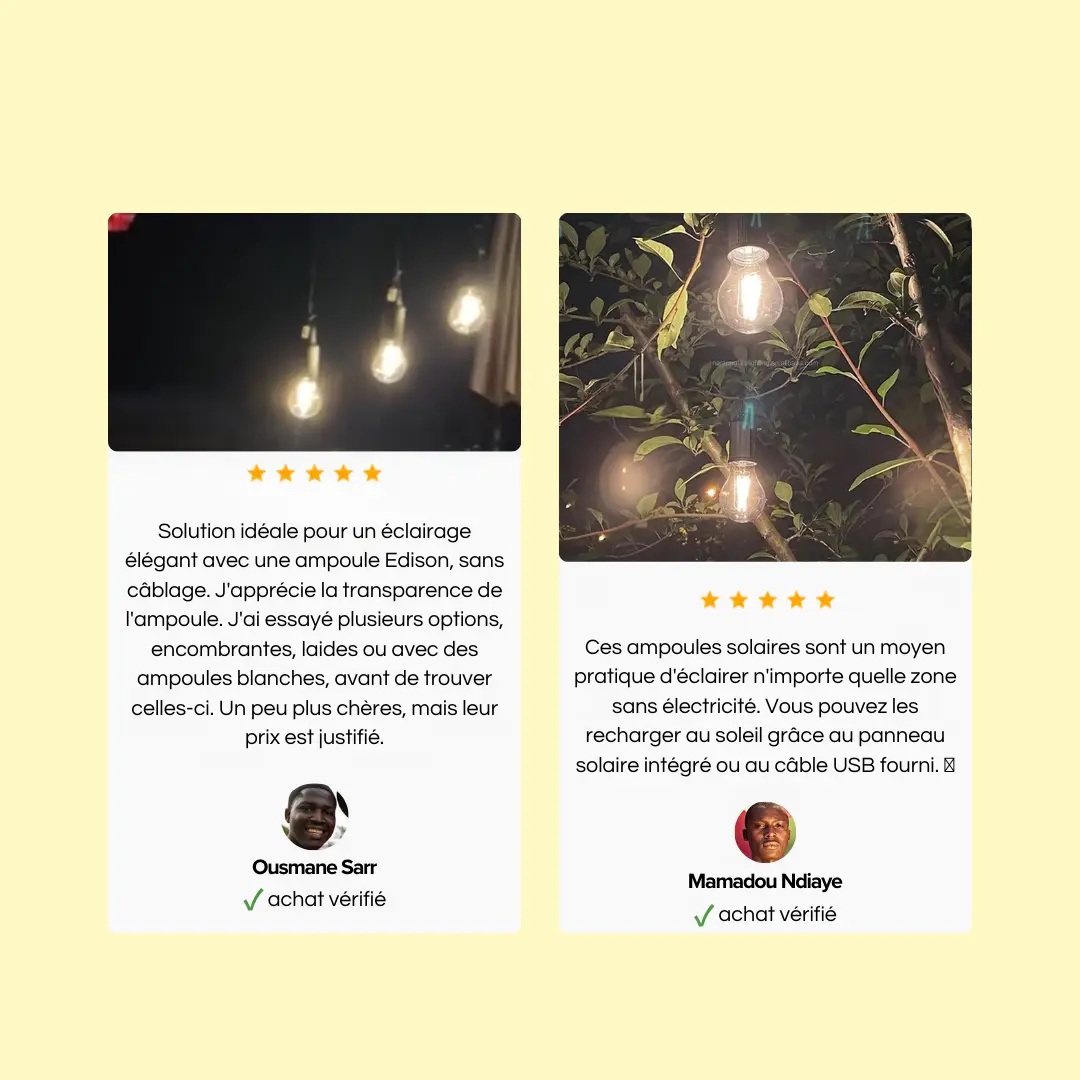 💡ÉcoLumi - Ampoule Solaire Économique – Éclaire ta maison même sans électricité ⚡