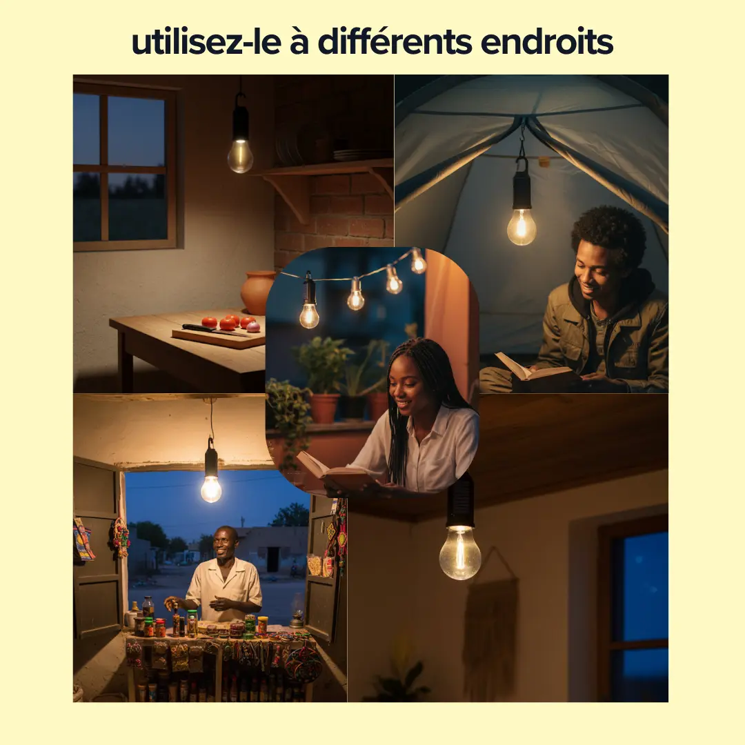 💡ÉcoLumi - Ampoule Solaire Économique – Éclaire ta maison même sans électricité ⚡