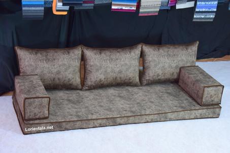 Oriental Brown Floor seating sofa living room, Arabic Turkish Moroccan Home Decor Couch