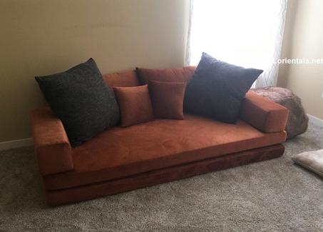 VELVET Amber 8'' thickness Floor seating sofa living room, Oriental Moroccan Home Decor Couch
