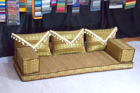 Oriental Brown Floor seating sofa living room, Arabic Turkish Moroccan Home Decor Couch
