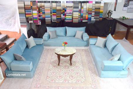 U SHAPED Blue sky Oriental Floor Seating Sofa Arabic  Cushions Home Decor Couch